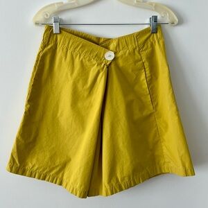 Studio Nicholson Asymmetrical Chartreuse Women's Shorts